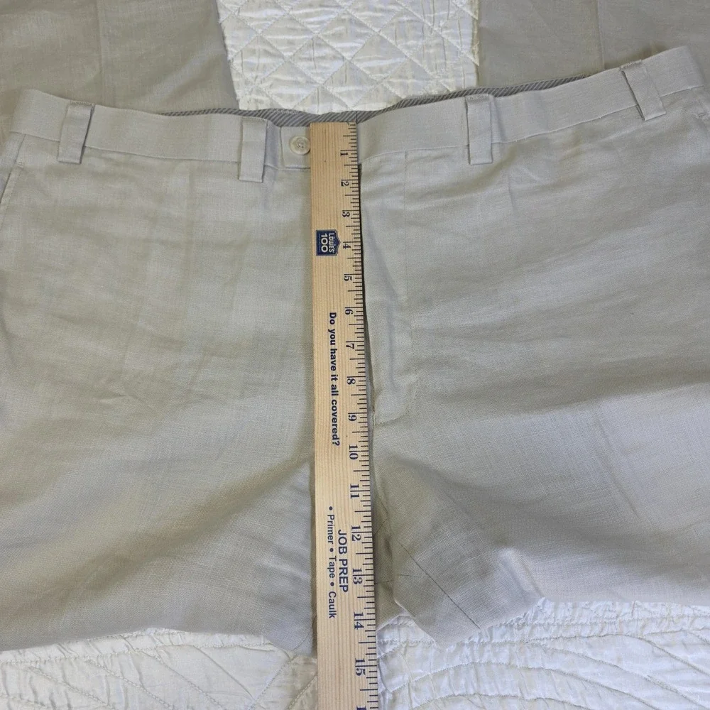 Calvin Klein Pants Mens 42R 100% Linen Beige Beach Straight Pockets‎ Classic
